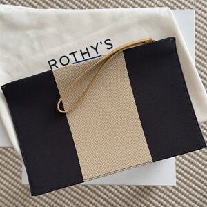 Rothy's Bags Black and Tan Wristlet Clutch